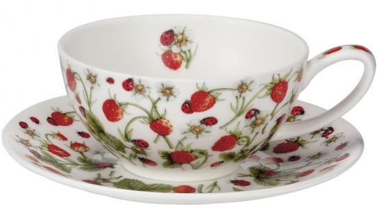 Tea for One Cup and Saucer - Dovedale Strawberry