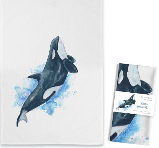 Orca Splash Geschirrtuch