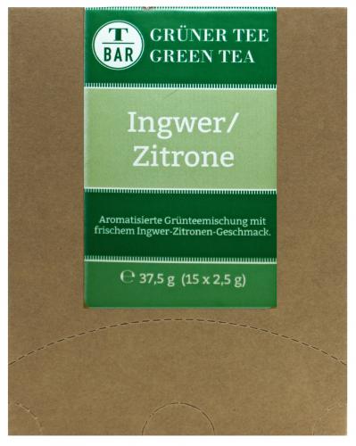 Grner Tee Ingwer-Zitrone Teebeutel 