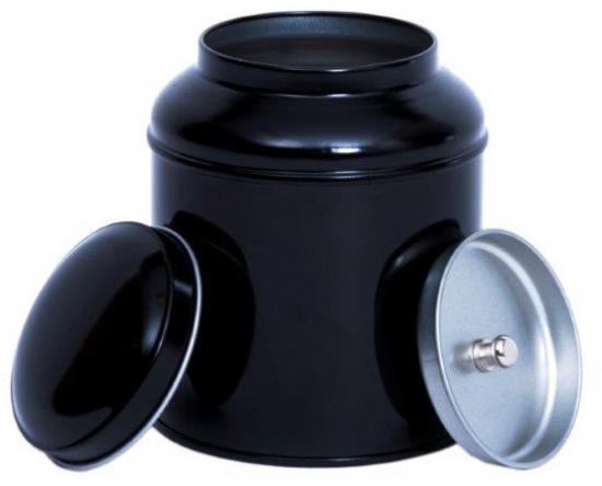 Black Teedose rund - Gre: klein