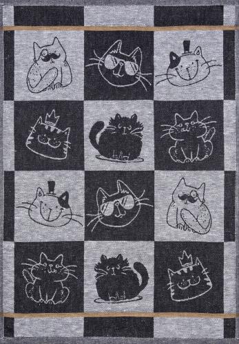 Cool Cat Jacquard-Geschirrtuch schwarz